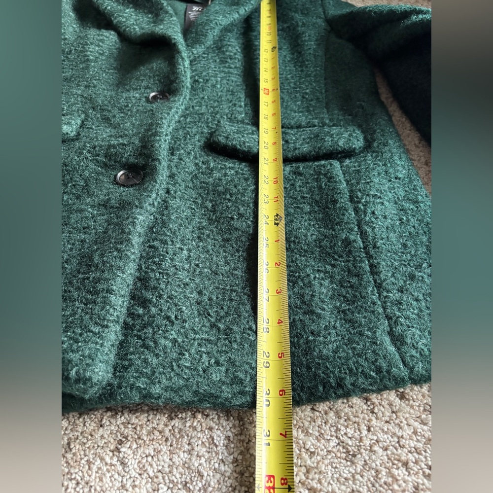 NWT Bernardo Women’s Notch Lapel Single Breasted Forest Green Coat Size Small - Picture 8 of 10